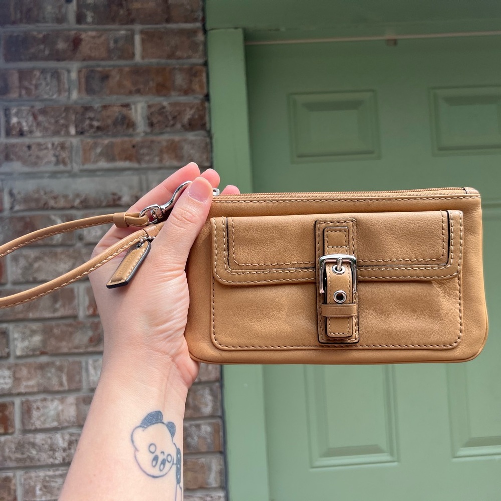 Coach Tan Wristlet